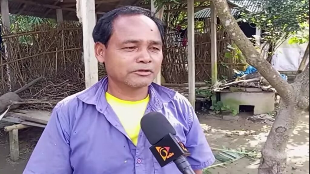 হিন্দুদের জমির ধান কেটে নিলো বিএনপি নেতা